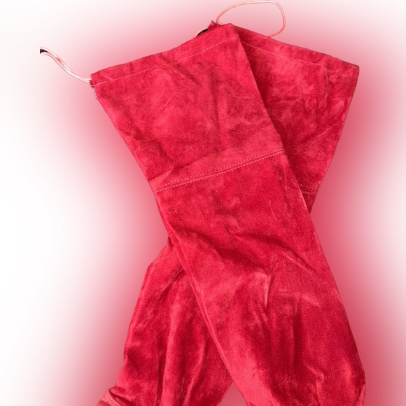 🔥RED leather and suede boots - Picture 3 of 6